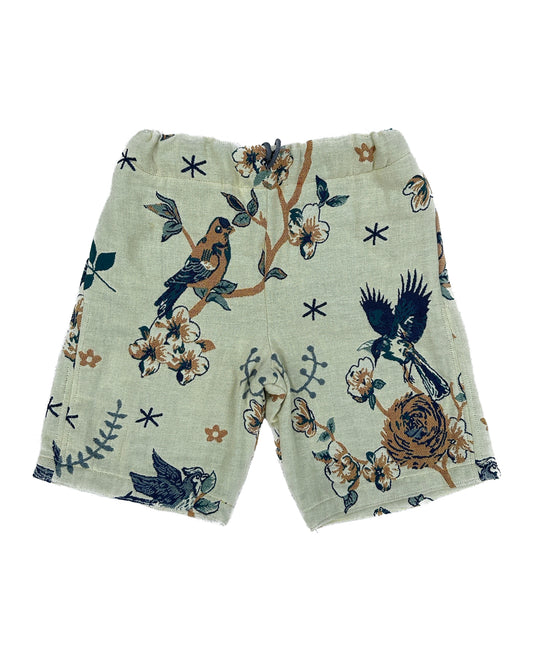 Woven tapestry shorts