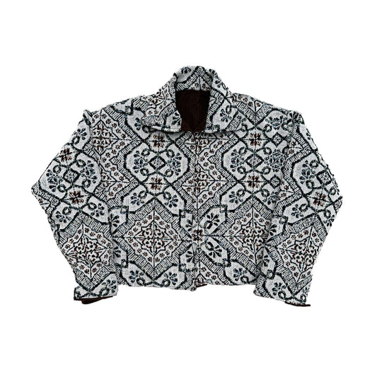 Reversible mosaic corduroy jacket