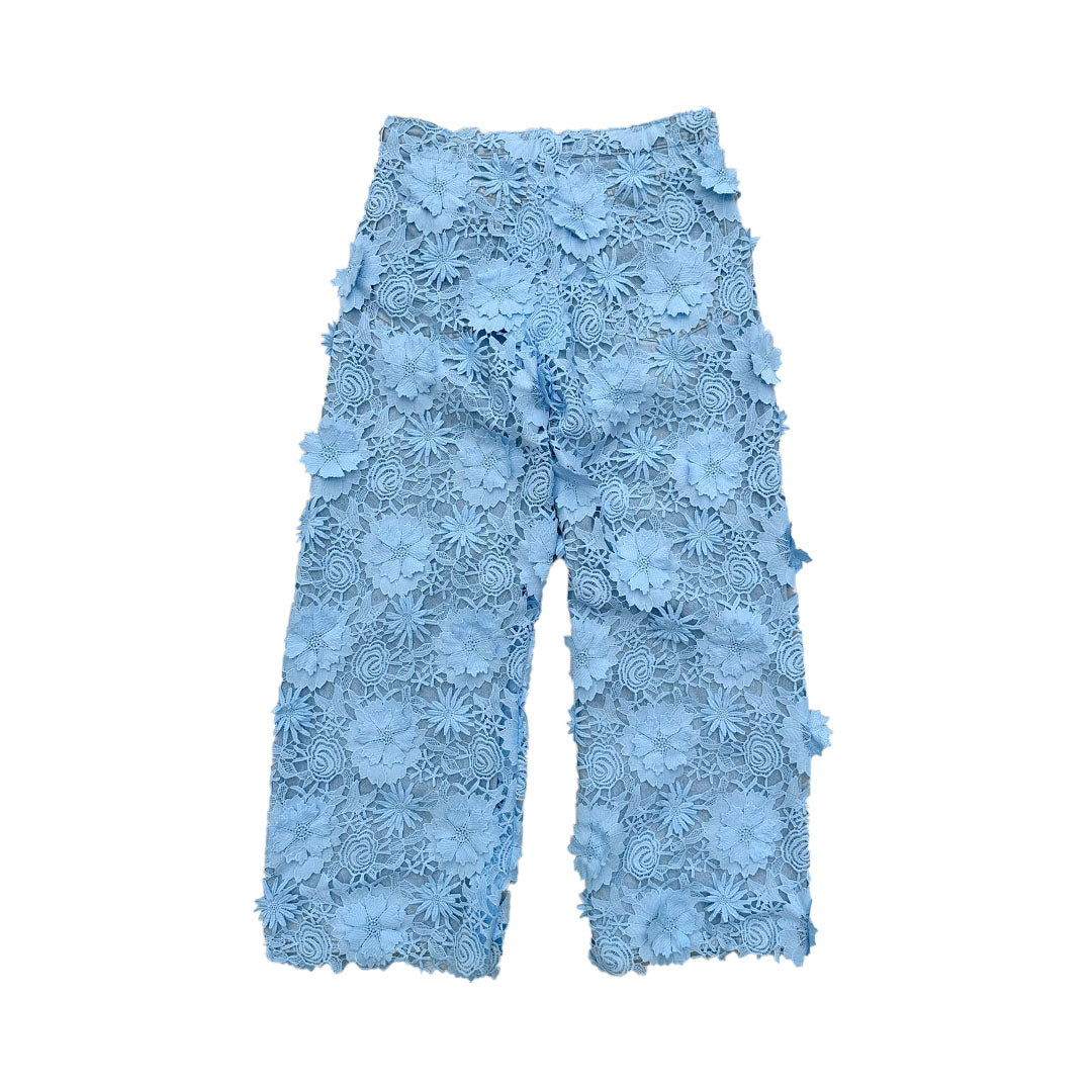 French guipure lace jeans