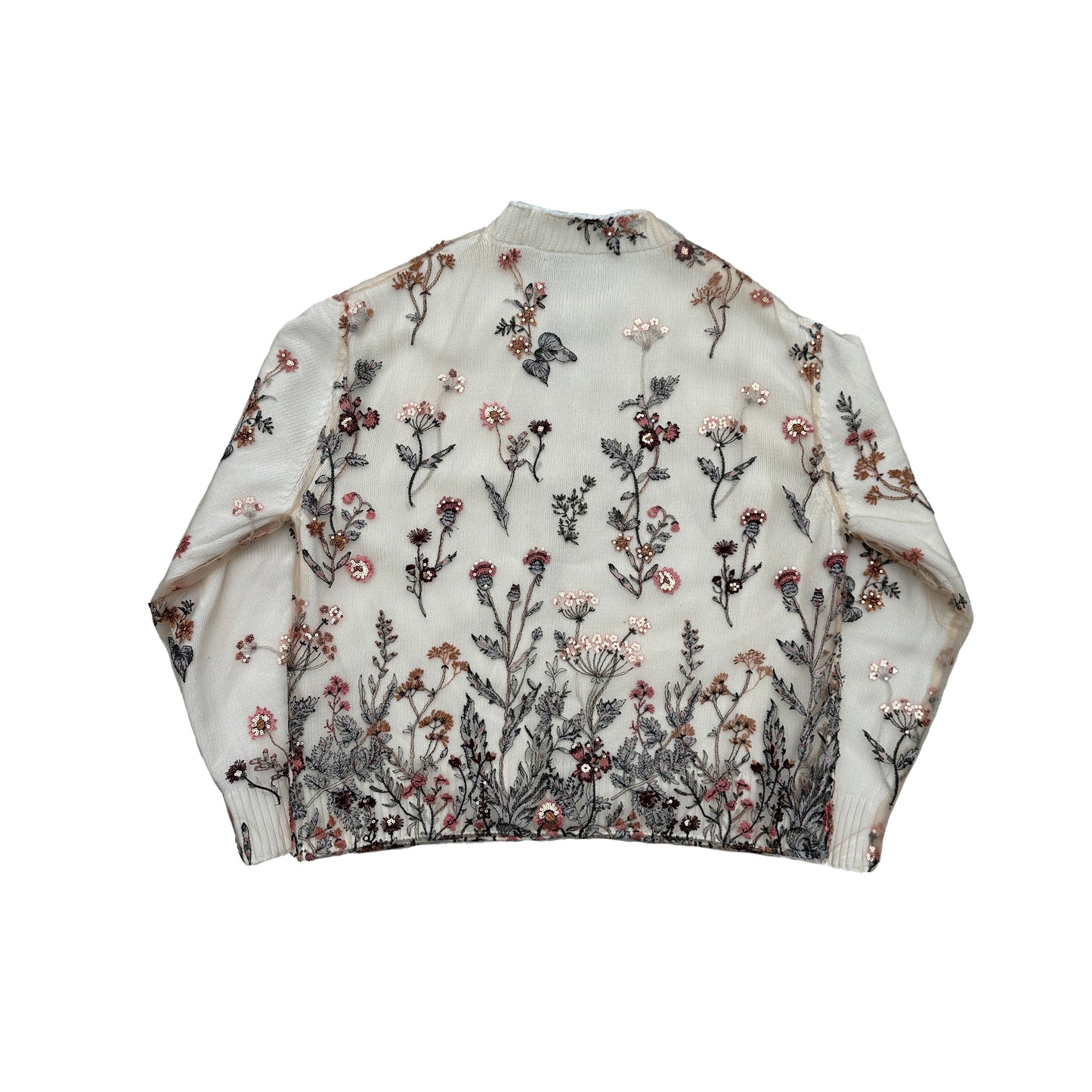 Floral cream cardigan